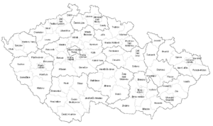 Hranice okresů, mapa okresů ČR